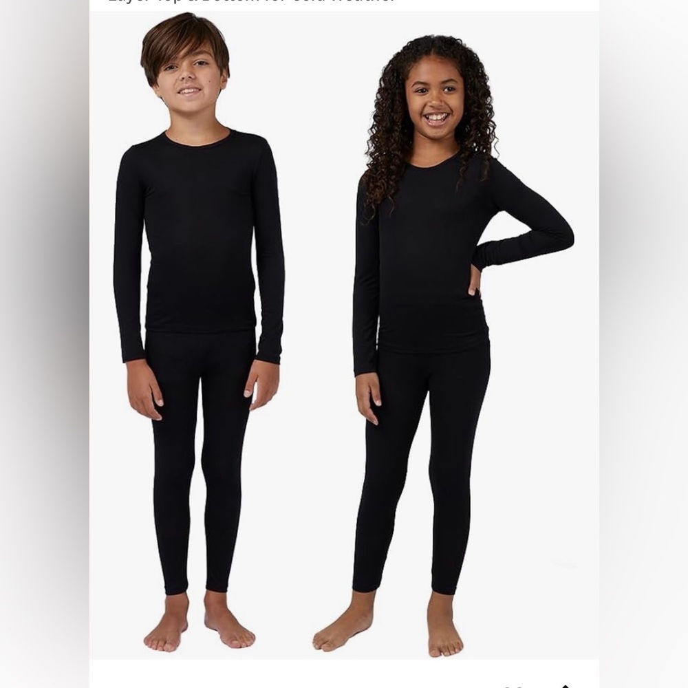 4 pairs of 32 Degrees Heat Kids Lightweight Thermal Legging Bottom